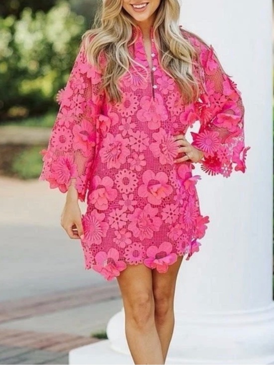 j. marie Dresses & Skirts - J. Marie Seraphina Dress in Hot Pink Size XS